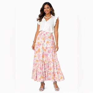 SSYS The Label “Eve” Tiered Maxi Skirt in Floral – Sz M